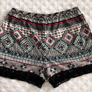 Multi Colored Boho Shorts.